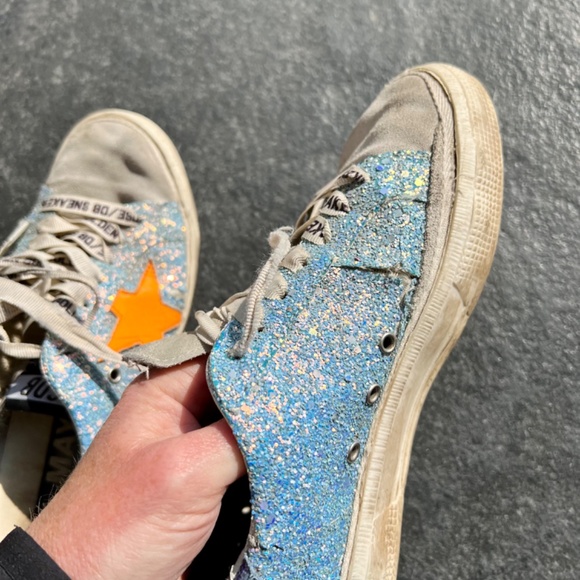 Golden Goose May sparkly baby blue sneakers - Picture 6 of 7